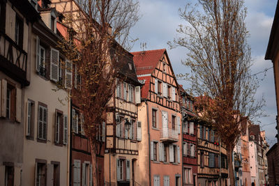 Low angle view of buildings against sky