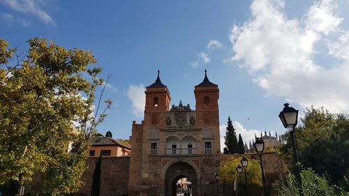 Low angle view of historic building against sky