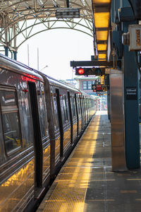 Train at railroad station