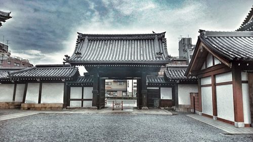 Built structures against the sky