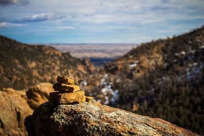 Rock formations on landscape