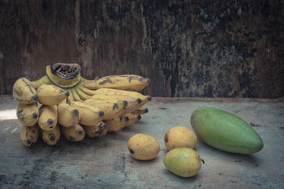 Close-up of fruits on table