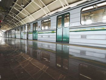 Train at railroad station