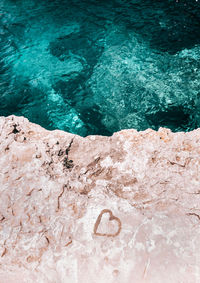 High angle view of beach