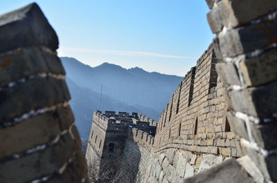 View of built structures against sky