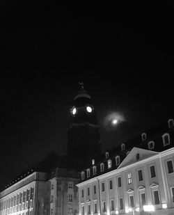 Low angle view of illuminated street light