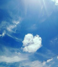 Low angle view of vapor trail in sky