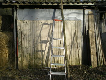 View of a ladder against wall