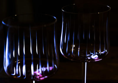 Close-up of wine glass on table