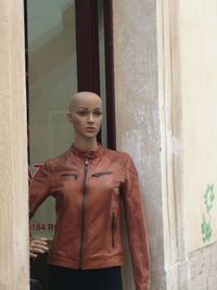 Reflection of window in store