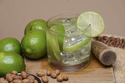 Green fruits on table
