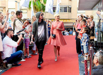 Group of people at music concert