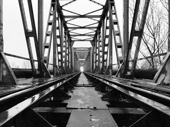 Railroad tracks against sky