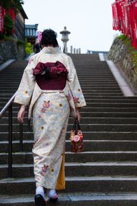 People on steps