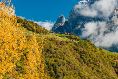 Majestic mountainous landscape in autumn
