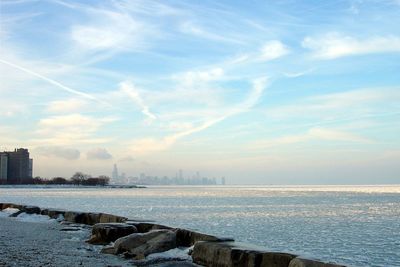 Scenic view of river against sky