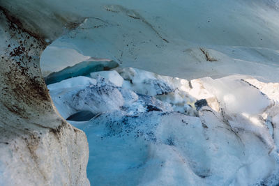 Close-up of snow covered mountain