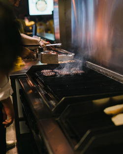 Midsection of person preparing food