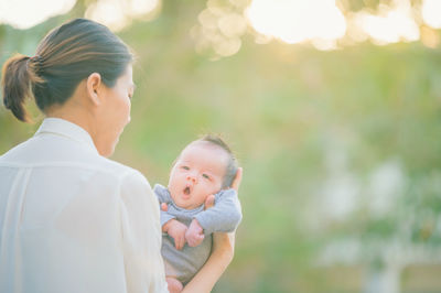 Portrait of mother and daughter