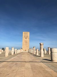 View of historical building against blue sky