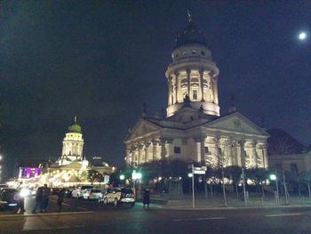 View of church at night