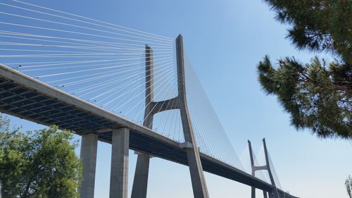 Low angle view of bridge against sky