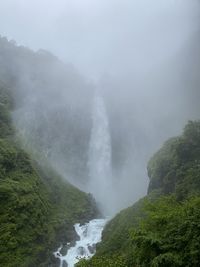 Scenic view of waterfall