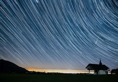 Scenic view of landscape at night