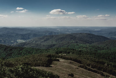 High angle view of landscape against sky