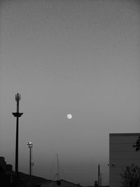 View of moon against clear sky