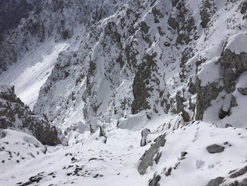 A snow capped mountains in wintertime