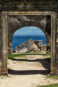 Old built structure against sky