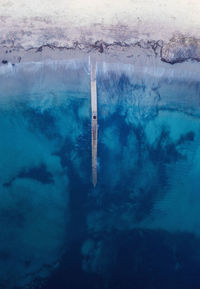 Drone shot of a beach in south of france