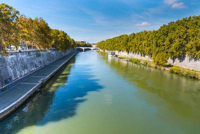 Bridge over river against sky