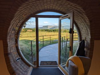 View from inside a hobbit house