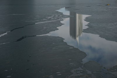 Reflection of clouds in lake
