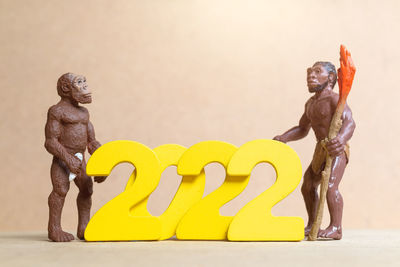 Statue of yellow toy