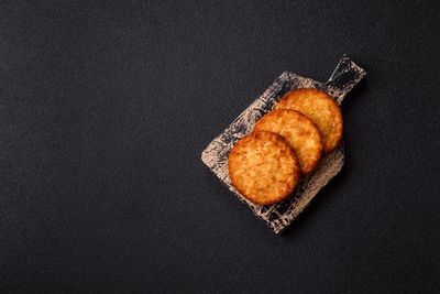 High angle view of food on table