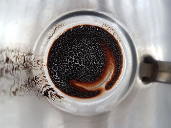 High angle view of coffee