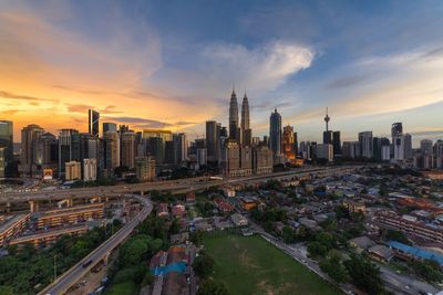 Cityscape at sunset