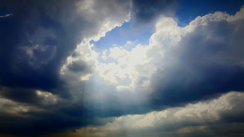 Low angle view of dramatic sky