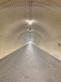 Empty illuminated tunnel