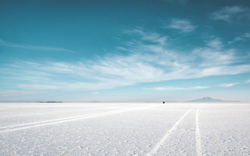 Scenic view of desert against sky