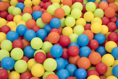 Full frame shot of multi colored balls