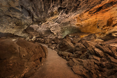 Rock formations in cave