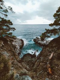 Scenic view of sea against sky