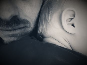 Close-up of mother with baby