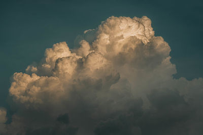 Cinematic moody rainy sunset clouds in the sky