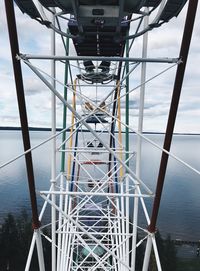 Low angle view of ferris wheel against sky