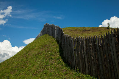 Scenic view of land against sky